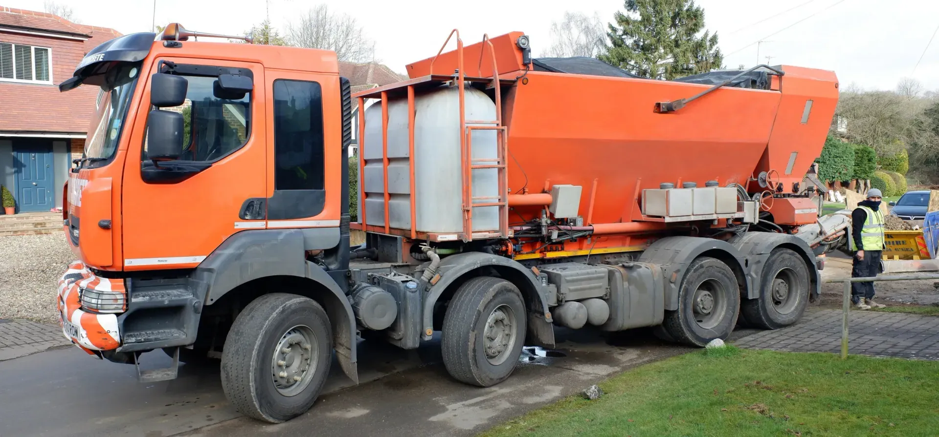 New volumetric concrete mixer truck in Elite Concrete livery